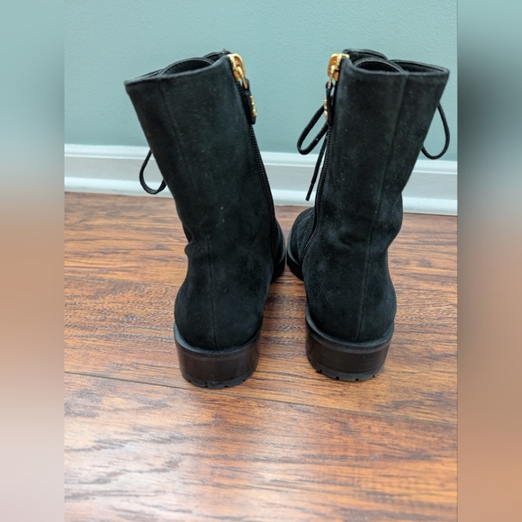 Stuart Weitzman Black Lace-Up Women's Boots - Picture 4 of 10